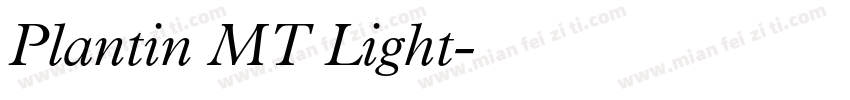 Plantin MT Light字体转换